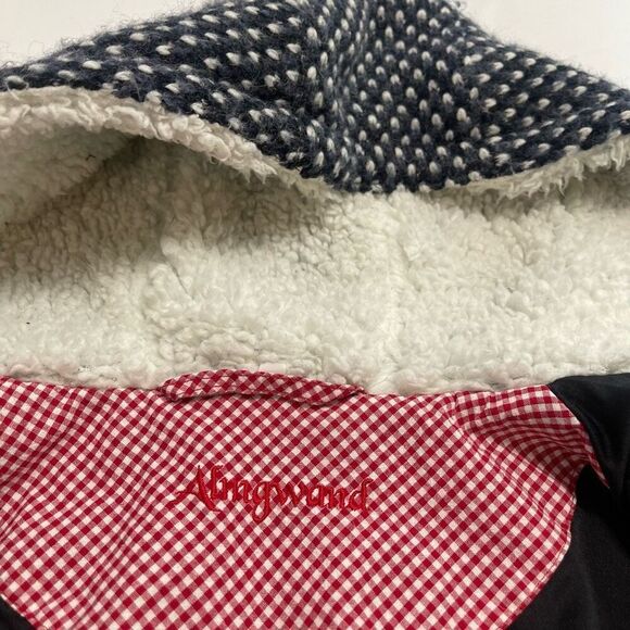 Almgwand Navy Blue Black White Wool Jacket Size 20 Fits Small - Picture 7 of 11